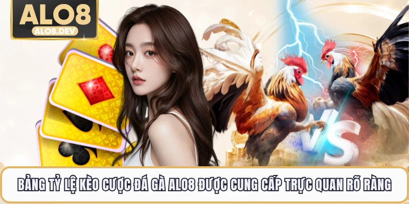 Bảng tỷ lệ kèo cược đá gà ALO8 được cung cấp trực quan rõ ràng